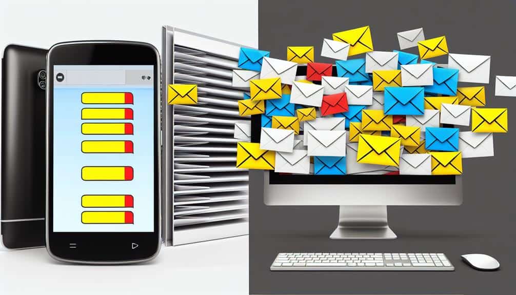 comparing sms and email